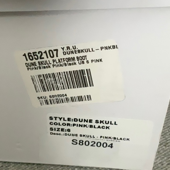 NIB Y.R.U. Pink Dune Skull Platform Boots - Picture 7 of 11